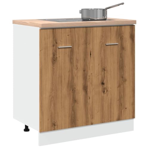 Jiangboyue-856078 - Armario inferior para fregadero (madera de roble, 80 x 46 x 81,5 cm)