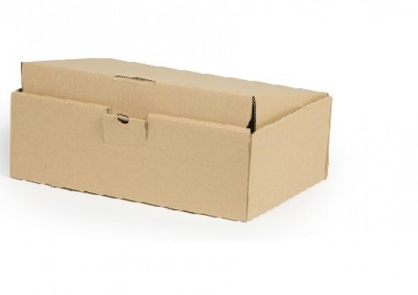 60 Stück Maxibriefkartons 400x300x200 mm Kleiderbox 1-Wellig Braun Innenmass NEU