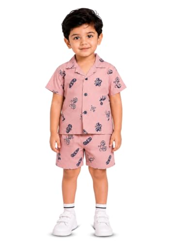 Image of 3BROS Baby Boys & Baby Girls Pure Cotton Clothing Set Casual Half Sleeves Shirt with Shorts Set For Boys & Girls