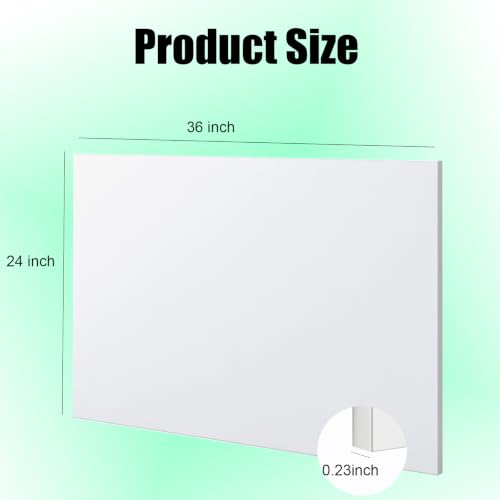 Image of HDPE Sheet 1 /4-24 inch x 36 inch High Density Polyethylene Sheets with Protective Film 1 /4 Thick HDPE Plastic Sheet Board Solid Plastic Block for Flat Panel DIY Projects Machining Home (White)