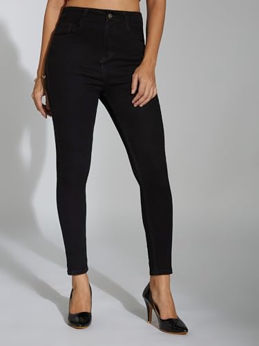Image of Miss Chase Women's Skinny Fit High Rise Regular Length Denim Stretchable Jeans