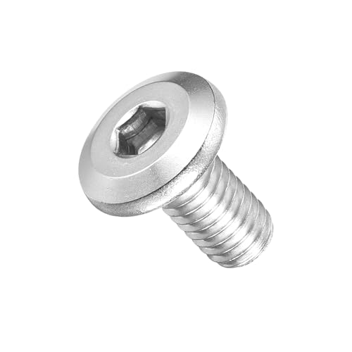 METALLIXITY Flat Head Hex Socket Cap Screws Bolts(M6-1x12) 25Pcs, 304 Stainless Steel Hex Socket Furniture Bolts Screws - for Furniture Woodworking Project, Silver Tone