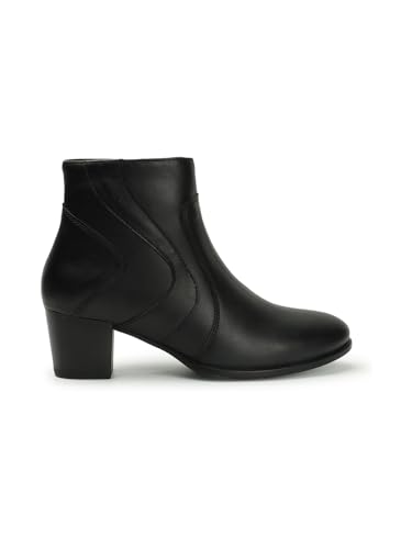 Image of ELLE Women Modern Block Heel Ankle Boot with Side Zipper
