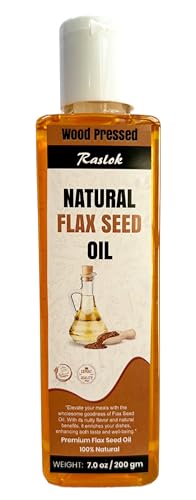 Raslok Pure Natural Flax Seed Oil | Wood Pressed (7, Ounces)