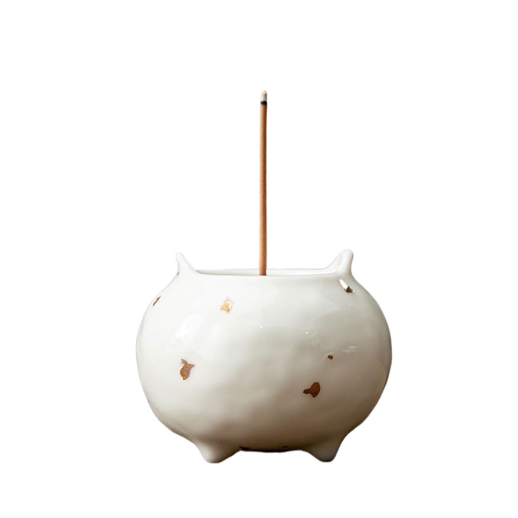 Basxdrfxz A Incense Holder Base Incense Stick Base, Household Ceramic Jade Porcelain Small Burner, Sandalwood Garwood Tray, Channel