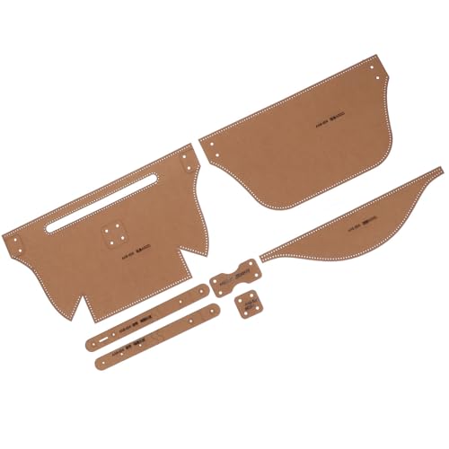 USHOBE Plantilla de Cuero Agujeros Bordes Fácil de Usar Papel Kraft Marrón para Bolso de Pecho DIY para Manualidades Precisas