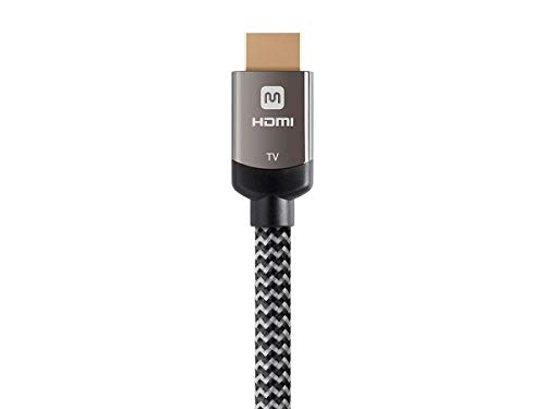 Monoprice Active High Speed HDMI Cable, 4K@60Hz, 18Gbps, HDR, 26AWG, YUV 4:4:4, HDCP 2.2, Braided Jacket, CL3, 25 Feet, Gray - Image 2