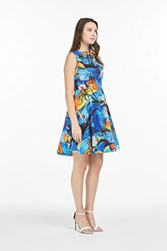 Image of Hawaii Hangover Family Matching Hawaiian Clothes, Sunset Blue | Family matching Hawaiian outfits, Sunset Blue, 100% cotton, machine washable, tropical floral print, luaus, cruises