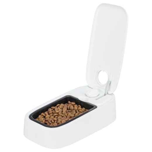 Trixie 24371 Futterautomat TX1, 300 ml/13 × 7 × 24 cm, schwarz/granit