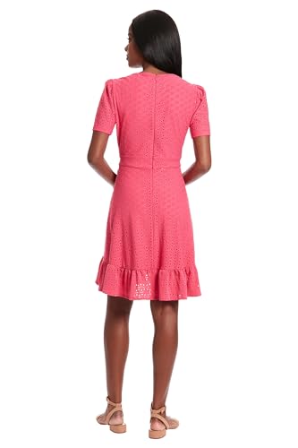Image of London Times Women's Summer Ruffle Short Dress | Cocktail Dress for Women | Petite Dresses for Women Party