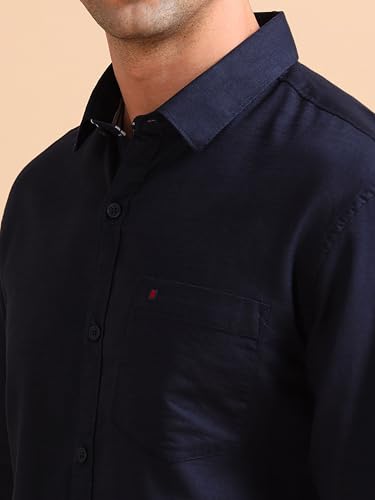 Image of COOL COLORS Men's Solid Slim Fit Casual Shirt | Breathable Soft Fabric | Spread Collar | Stylish Modern Comfort | Office, Party, Weekend Essential