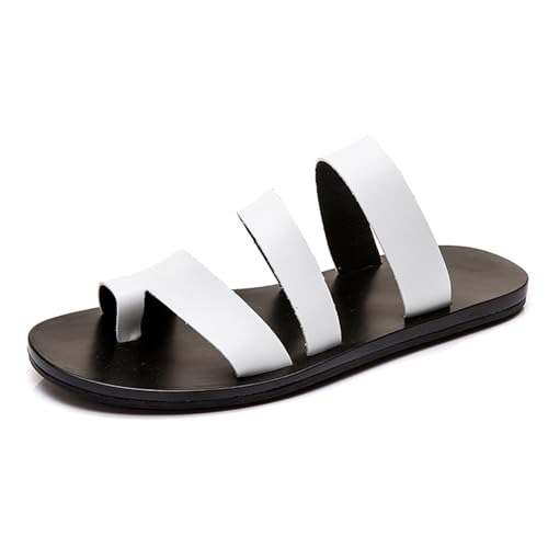 Yytcsjz Men Slip-On Clip-Toe Non-slip Bunion Corrector Beach Breathable Sandals, Stylish Open Toe Summer Beach Soft Durable Orthotic Flip Flops, for Dad, Men, Summer, Travel, Outdoor, Walking