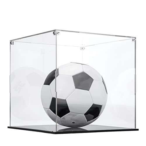 Image of Cliselda Clear Acrylic Display Case with Black Base 10x10x10 inch, Sturdy Acrylic Display Box Countertop Box, Assemble Dustproof Protection Showcase for Action Figures Toys Collectibles