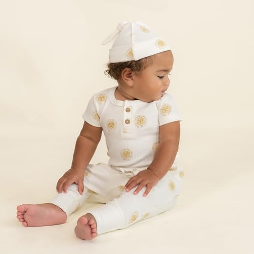 MakeMake Organics GOTS Organic Cotton Short Sleeve Romper and Pants Set3