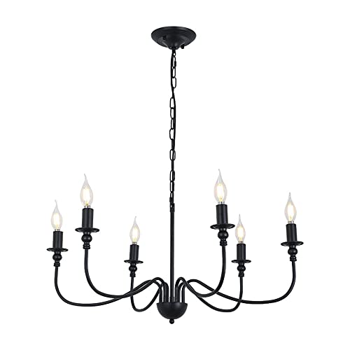 Plafonnier grand salon en fer noir pour un éclairage de table réussi