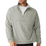 SEGANUP Men's Lightweight Quarter Zip Pullover Windbreaker for Golf, Hiking, and Running Wind Breaker Jackets with Pocket