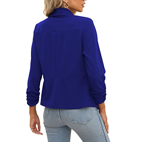 Image of POGTMM Women 3 /4 Sleeve Blazer Open Front Cardigan Jacket Work Office Blazer