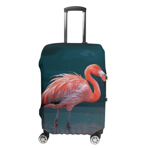 Vivid Flamingo Printed Luggage Cover Protector, Fits 18-32 Inch Luggage