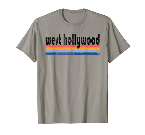 Vintage 80s Style West Hollywood CA T-Shirt