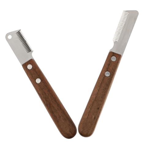 Hemoton 2pcs PET Grooming Tool Set Professional Dog Hairbrushes Left Right Hand Orientation for Efficient PET Hair Removal Dematting and Shedding Supplies
