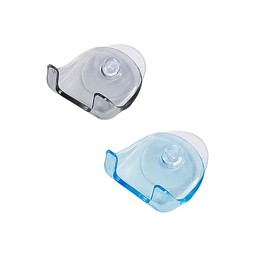 HOOTNEE Shaver Holder Suction Cup Razor Organizer Wall Mount for Shower Plastic Set of 2