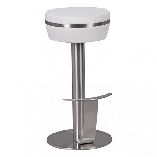 Preisvergleich Produktbild Wohnling Durable M9 Barhocker, Edelstahlgestell, weiß