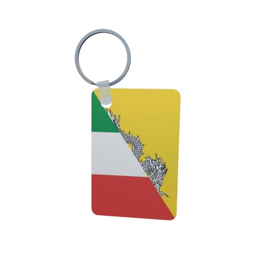 U24 Porte-clés Bhoutan Italie Aluminium 50 x 47 mm