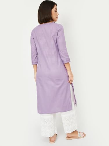 Image of Max Women's Cotton Blend Regular Fit Casual Kurta