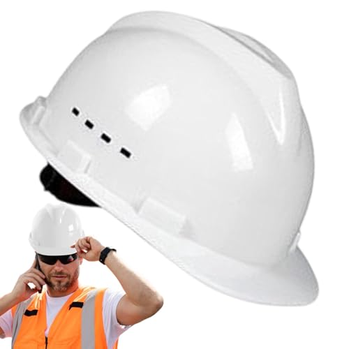 Trabajar Hard Hat, Safety Hard Hat - Equipo de protección Ventrado cómodo Hombo Duro - Protector de Cabeza Ajustable, Equipo de construcción para una Mayor Seguridad en el Trabajo