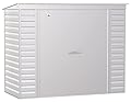 Arrow Select 8' x 4' Outdoor Lockable Steel Storage Shed Building, Flute Grey