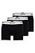 Produktbild BOSS 3er Pack Herren Power Long Boxer Boxershorts Unterhosen Cotton Stretch, Farbe:Schwarz, Wäschegröße:L, Artikel:-994 Open Black