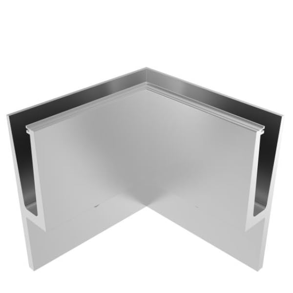 Profilé de verre d'angle intérieur 90° : finissez vos angles de verre 12-21mm