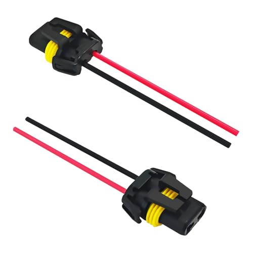 Eponcia 4PCS 9005 Headlight Connector Pigtail Headlight Wiring Harness Female Adapter Socket Fog Light Pigtail Connector Plug for 9005 HB3 9006 HB4 9012 LED Head Lights Bulb Socket Wire Replacement