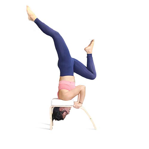 Yoga Inversion Bench Headstand Prop Upside Down Chair for Balance Training Core Strength Building Backbends Yoga Asana Practice Chair - Image 3