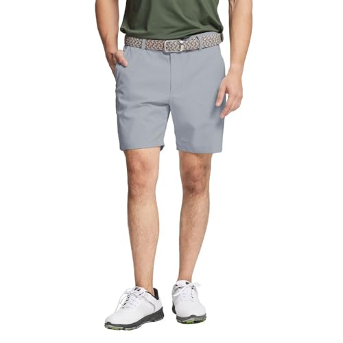 M MAELREG Mens Shorts Casual Dry Fit Stretch Waist Flat Front Flex Zip Pocket Casual Golf Shorts Men 7 inch Inseam by M MAELREG - Used condition - US$29.64