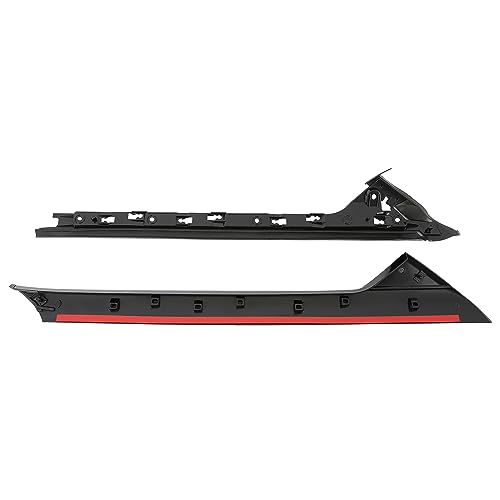 Image of ECOTRIC Windshield A-Pillar Molding Trim Compatible with 2011-2019 Ford Explorer Replace for BB5Z7803144AA BB5Z-7803136-AA BB5Z7803136BA BB5Z-7803144-AA Window Trim Panel Passenger Side Outer&Inner