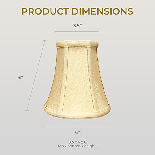 Image of Royal Designs, Inc. BSO-704FC-6AGL True Bell Basic Lamp Shade with Flame Clip, 3.5 x 6 x 6.25, Antique Gold