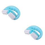FRCOLOR 2pcs Plastic Studded Style Body Massage Roller Mitt Tool TPE Material Relieves Stress Circulation for Home Use