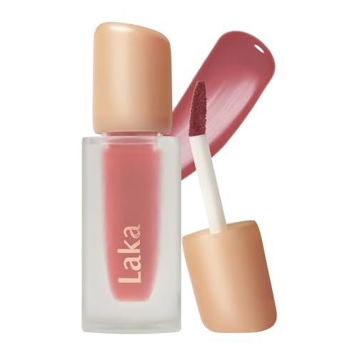 Laka Fruity Glam Tint | Glowing Korean Lip Tint with Hydrating Lightweight Texture | Buildable Color, Non-Sticky High Shine Gloss | K-Beauty Korean Makeup | #145 Guava, 0.15oz