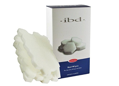 IBD Gel Acrylic Nail Wipes Lint Free 80ct (Way To Dust Off And Cleanse Any Artificial Nail Product)