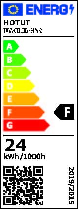 HOTUT Lámpara de techo RGB de 24 W regulable, luz de techo LED, WiFi para baño, control remoto y aplicación, 2700 K-6500 K, luces de techo inteligentes redondas funcionan con Alexa Google Bluetooth - imagen 11