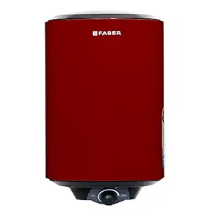 Faber 15 LTR Storage Water Heater/Geyser (FWG Jazz 15 VWR) || 5 Star Rated with PUF Technology ||8 Bar Pressure || 5 yrs Warranty on Tank, Free Installation, Wine Red