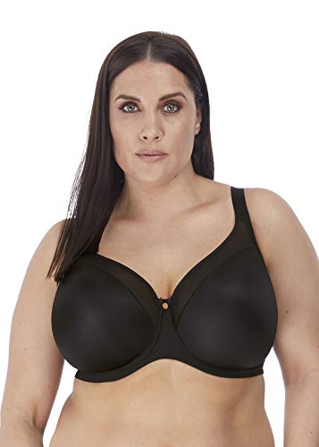 Elomi Women s Plus Size Smooth Underwire Molded Bra, Black, 38H
