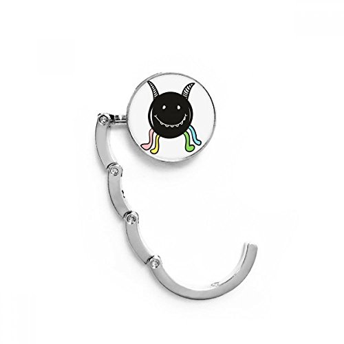 Colgador de bolsos portátil y gancho plegable de mesa con monstruo espacial