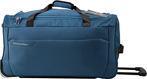 METZELDER Sac DE Voyage Trolley à roulettes Runner Valise Souple Tendance Garantie 1 an (Bleu (Blue), Taille Moyenne (soute)_63x32x34cm_63L_2,5kg)