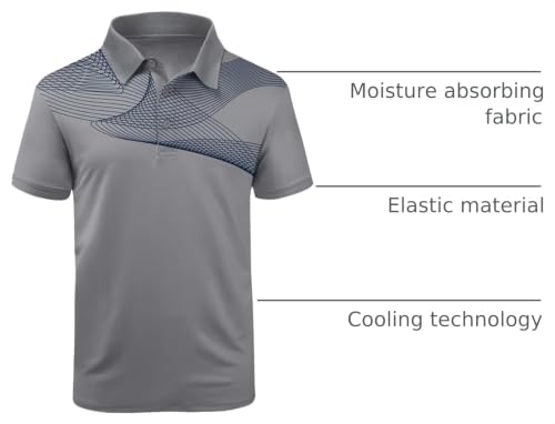 Image of ZITY Golf Polo Shirts for Men Short Sleeve UPF 50+ Athletic Tennis T-Shirt