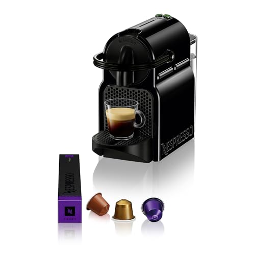 Nespresso DeLonghi EN 80.B - Inissia Capsule Coffee Pod Machine - Auto Brew Stop, fast Heat-up, auto Off - 0.8 Liters, 19 Bar - incl. 16 Pods - black