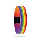 ZOX Inspirational & Motivational Bracelet – Love Wins – Uplifting Reversible Stretch Wristband with Positive Affirmations made from Recycled Plastic – Encouragement Gifts for Men, Women & Kids - Small
