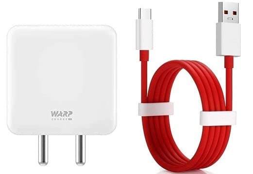 Image of Original 30 watt Charger with Type C Cable for Oneplus Nord| 7T|7T Pro| 8 (Adapter and Cable | Warp)