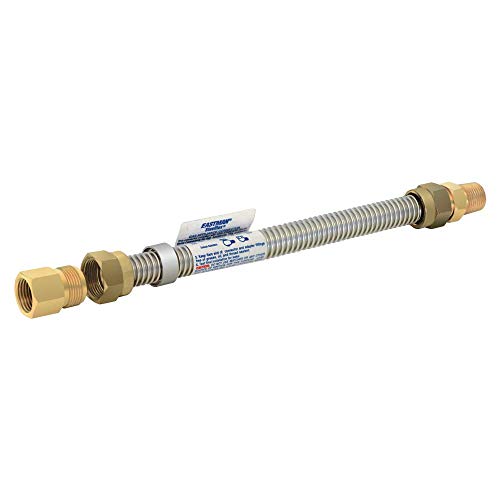 Image of Eastman 0404136 Steel-Flex Stainless Steel Gas Connector, 1 /2 inch FIP x 1 /2 inch MIP, 36 inch Length